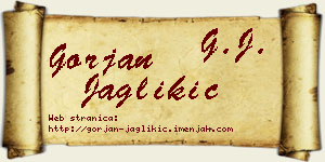 Gorjan Jaglikić vizit kartica